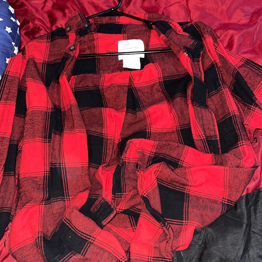 Red button down flannel